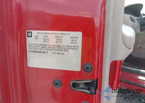 2008 Chevrolet Impala Ls из США, поврежденный, VIN 2G1WB58N489148177